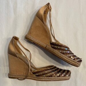 Nine West Beaded Wedge Heels